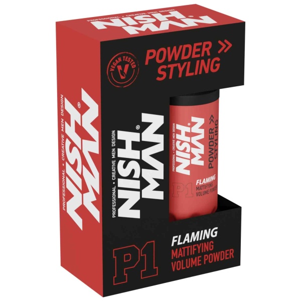Nishman Hair Powder | Mattifying Volume Powder P1 Flaming 20gr